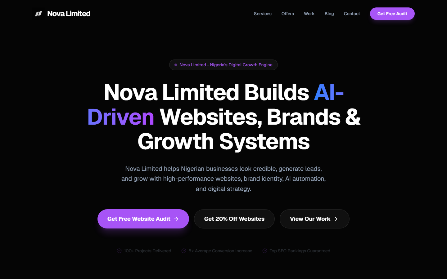 Nova Limited website