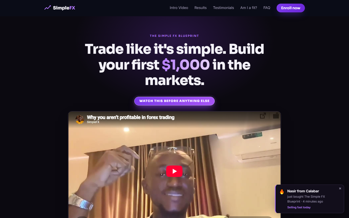 SimpleFX Blueprint website